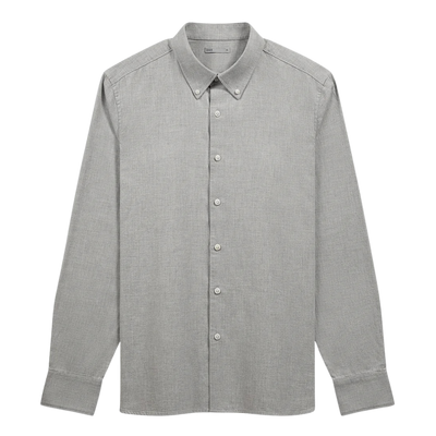 Fulton Flannel Twill Shirt - Light Gray