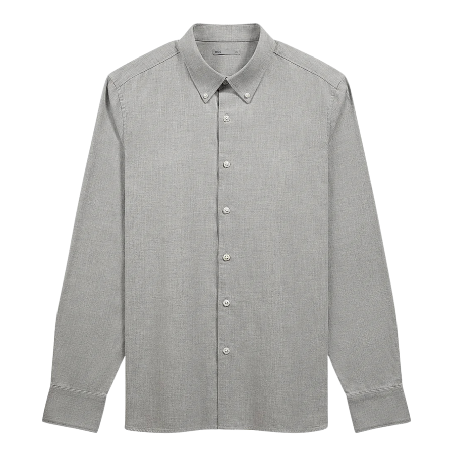 Fulton Flannel Twill Shirt - Light Gray