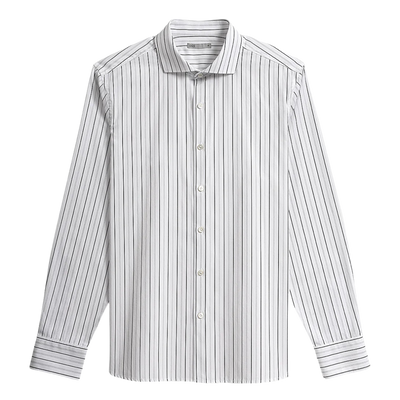 Arthur Stripe Shirt - Bright White & Black
