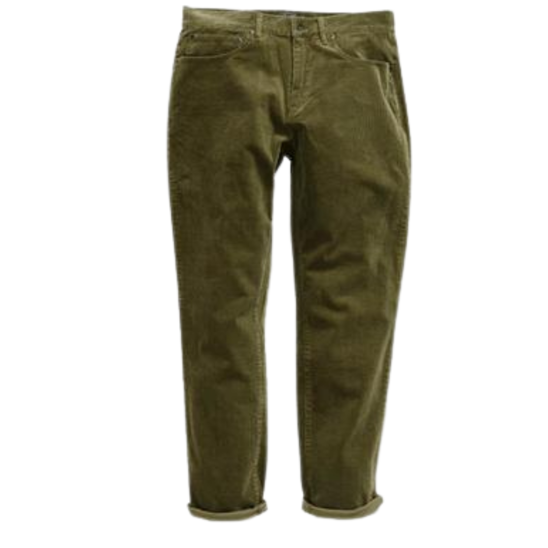 Burlington 5 Pocket Stretch  Corduroy - Old Dusty Olive