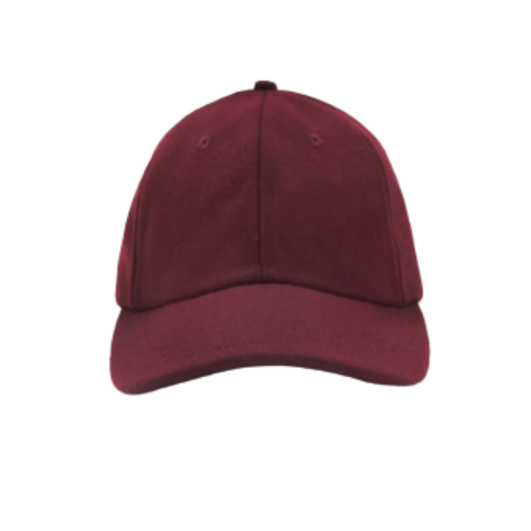 Wool Baseball Hat - Burgundy