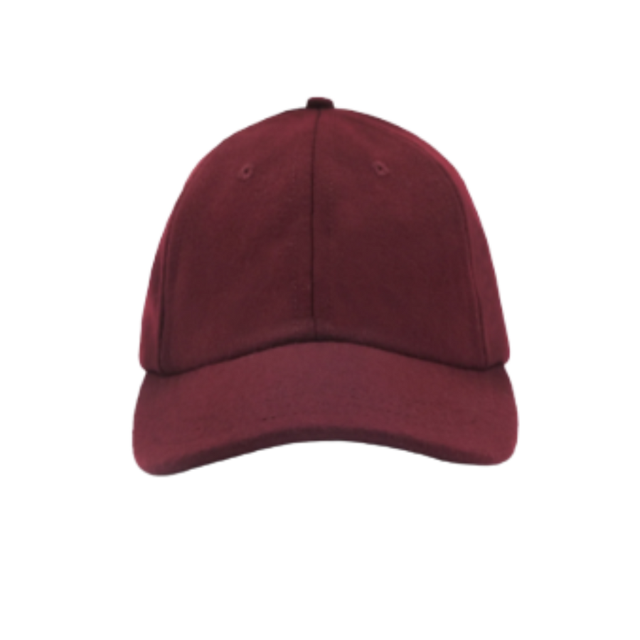 Wool Baseball Hat - Burgundy