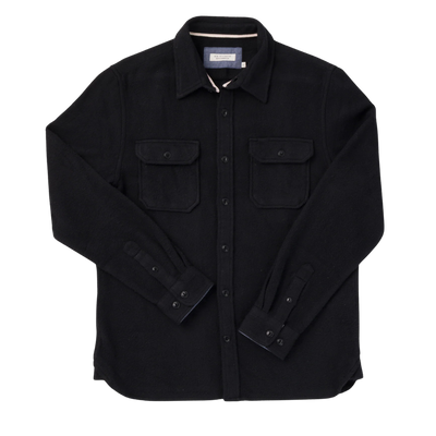 Winter Flannel Utility Shirt - Black Houndstooth