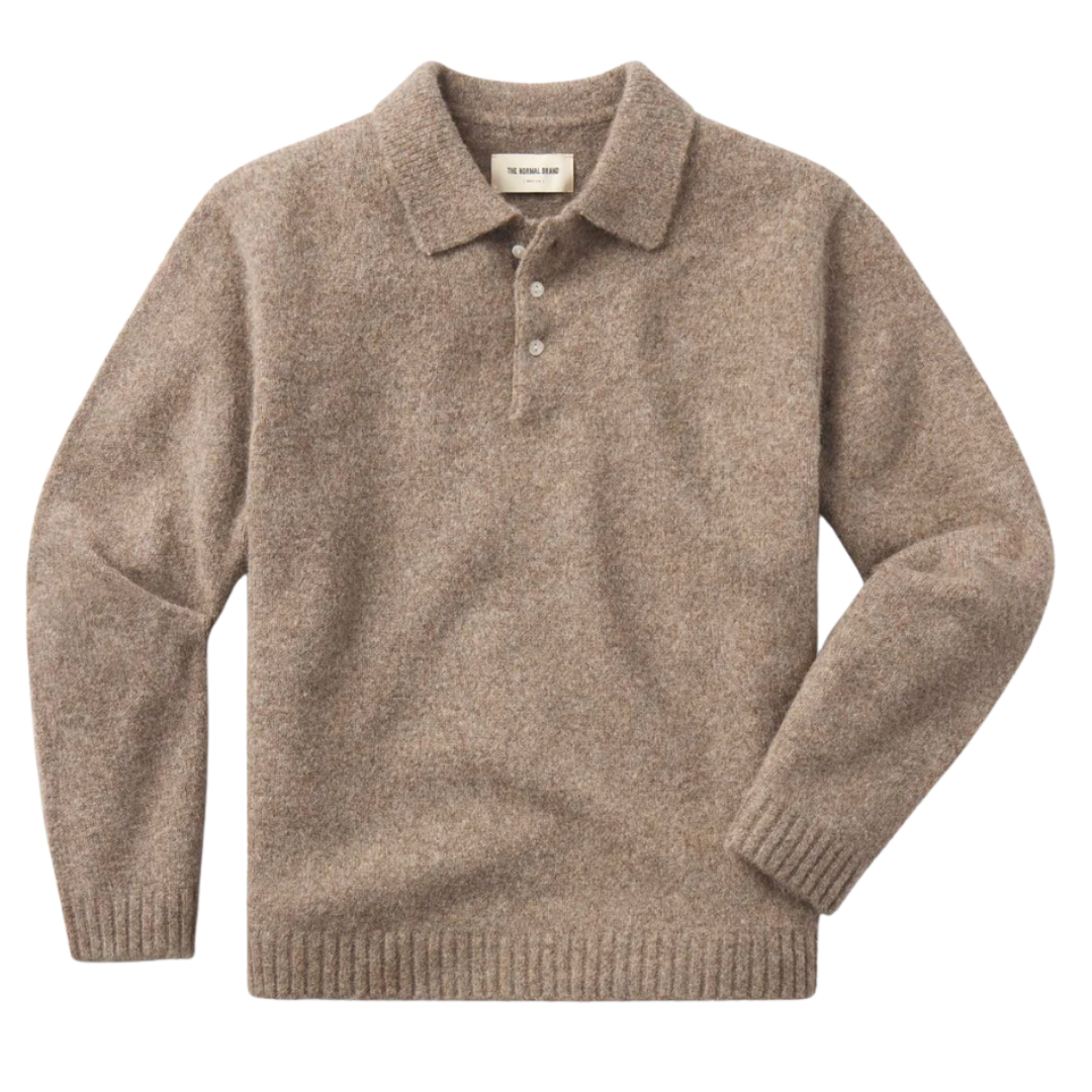 Homebound Polo Sweater - Toasted Chestnut