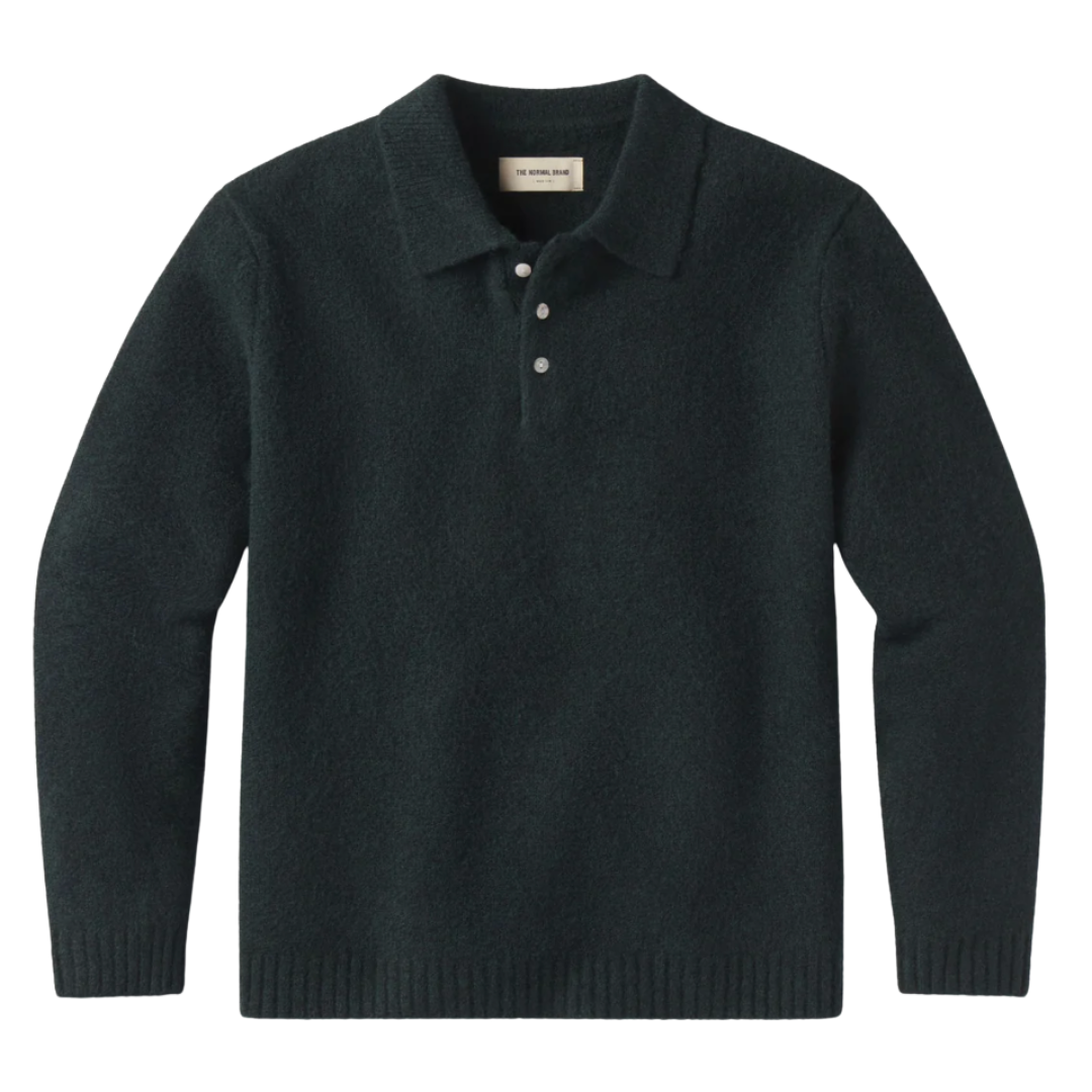 Homebound Polo Sweater - Deep Sea
