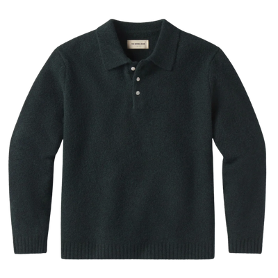 Homebound Polo Sweater - Deep Sea