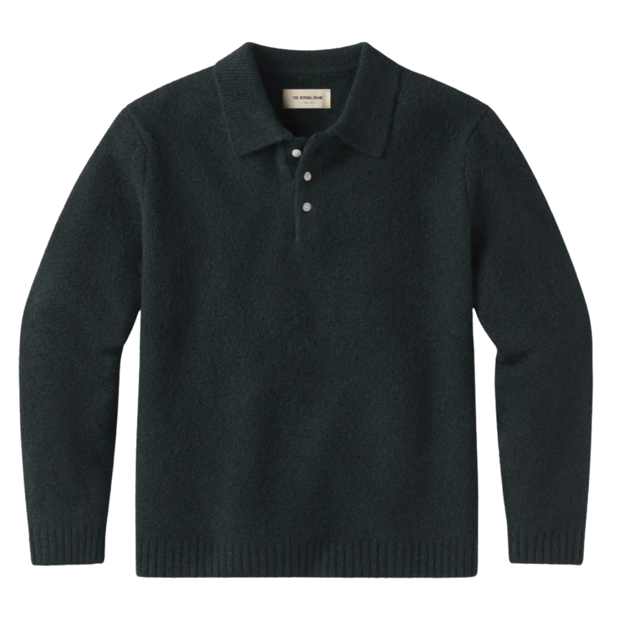 Homebound Polo Sweater - Deep Sea