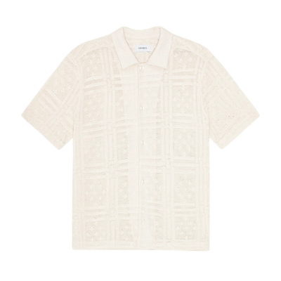 Hector Pointelle Short Sleeve Shirt - Eggnog White