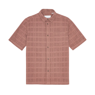 Charlie Short Sleeve Shirt - Cognac Red