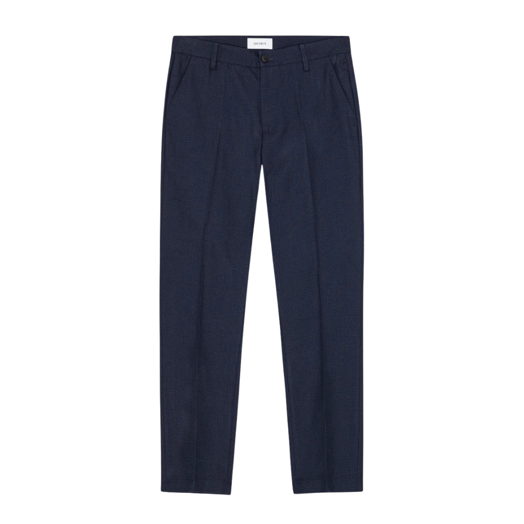 Como Regular Houndstooth Suit Pants - Dark Navy