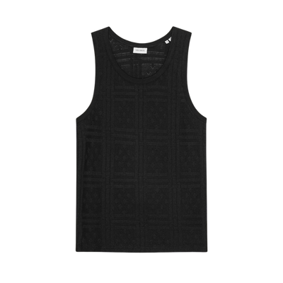 Huxley Pointelle Tank Top - Black