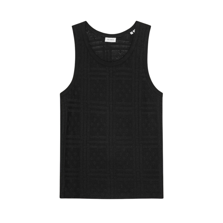 Huxley Pointelle Tank Top - Black