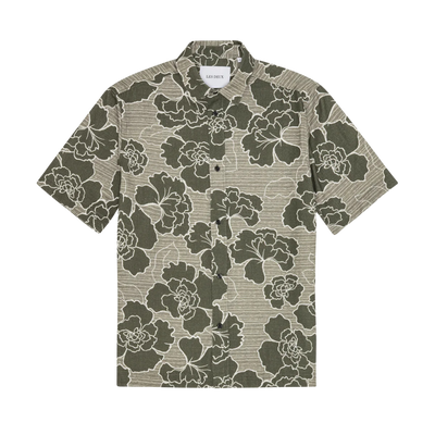 Charlie Poppy AOP Short Sleeve Shirt - Olive Night