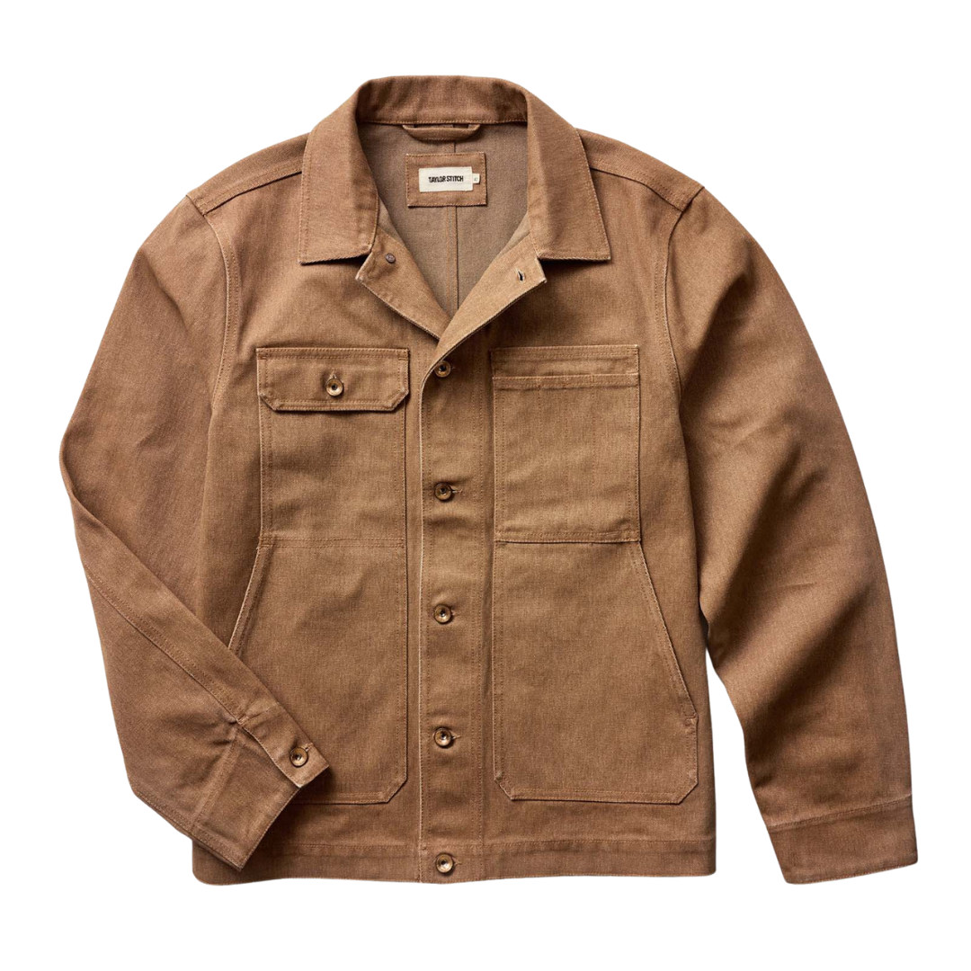 The Longshore Chipped Canvas Jacket - Tobacco