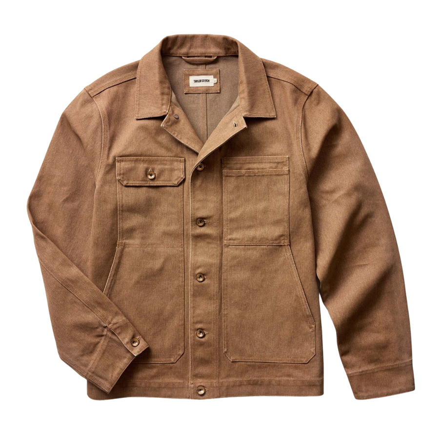 The Longshore Chipped Canvas Jacket - Tobacco