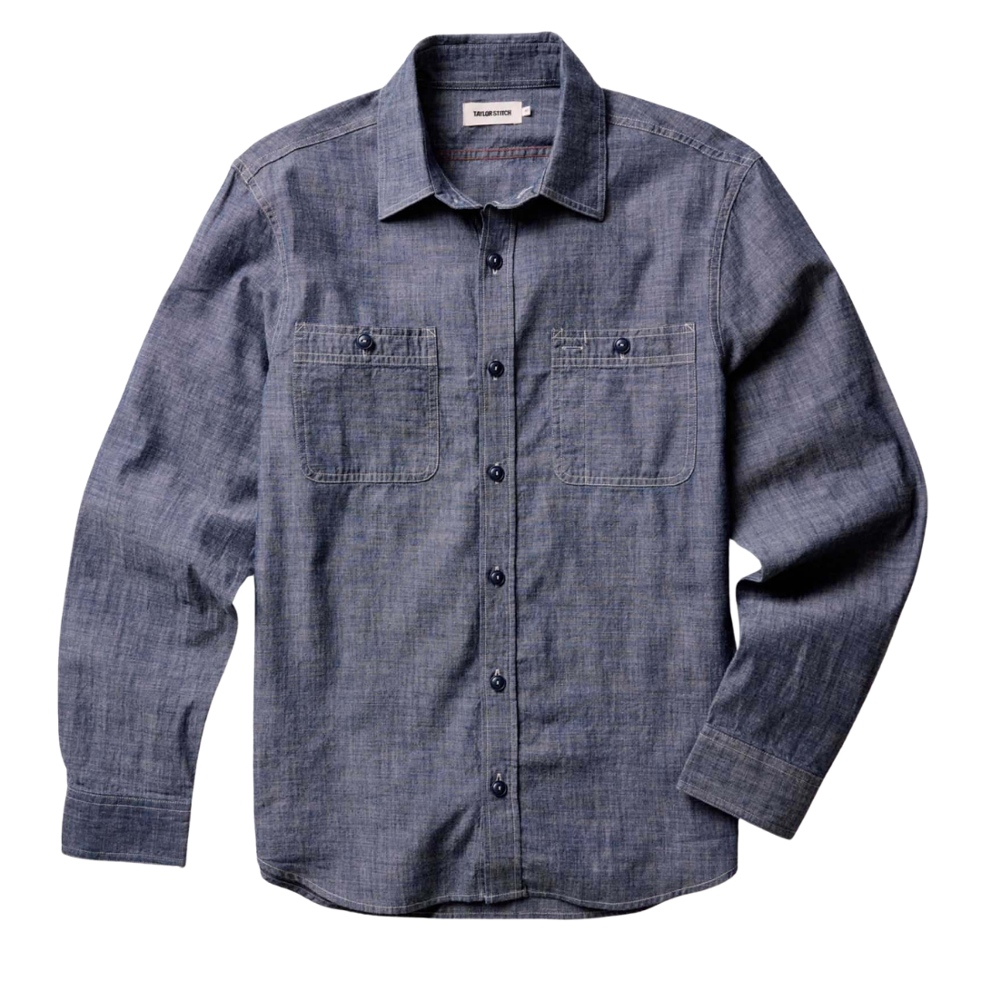 The Foundry Chambray Shirt - Rinsed Indigo