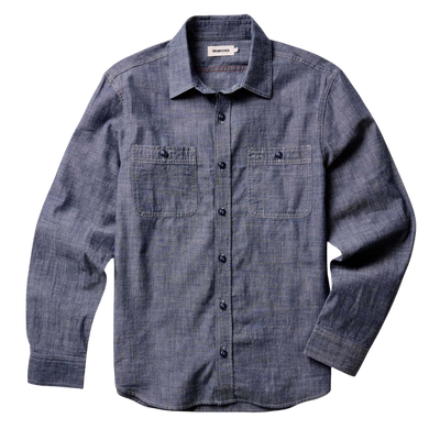 The Foundry Chambray Shirt - Rinsed Indigo