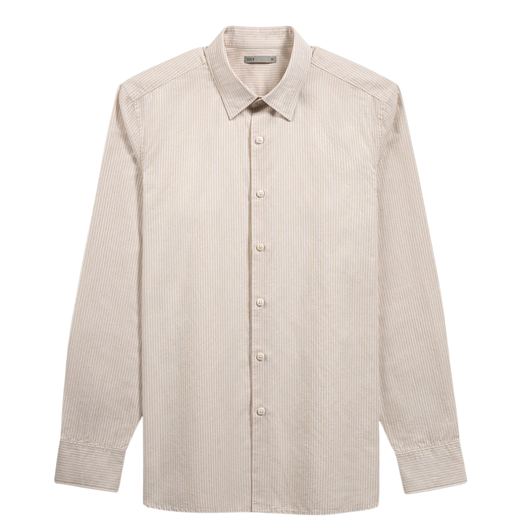 Arik Candy Stripe Shirt - Dusty Pink & Bright White