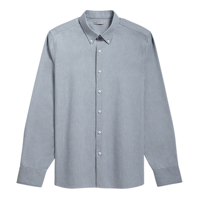 Fulton Heather Oxford Shirt - Dark Blue