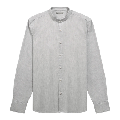 Aleks Heather Oxford Shirt - Light Grey Heather