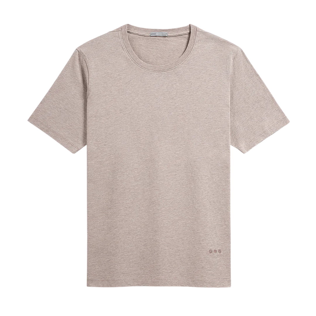 Village Crew Neck Tee - Rosy Brown Heather