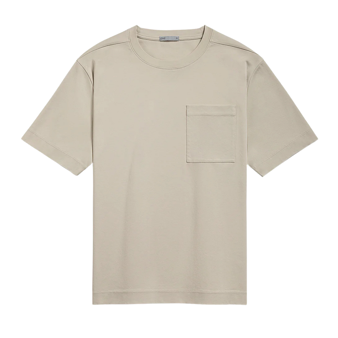 Baseile Pocket Tee - Light Stone