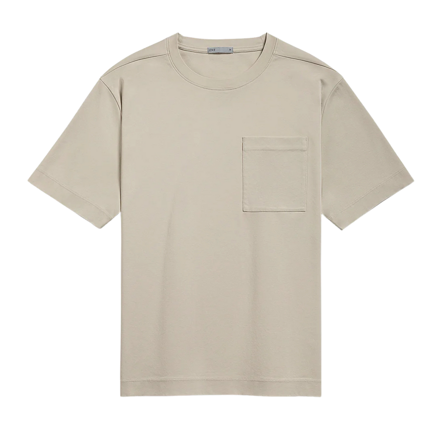 Baseile Pocket Tee - Light Stone
