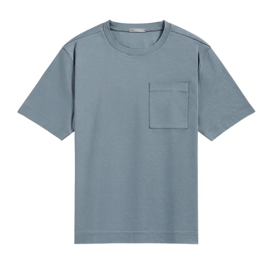 Baseile Pocket Tee - Steel Blue