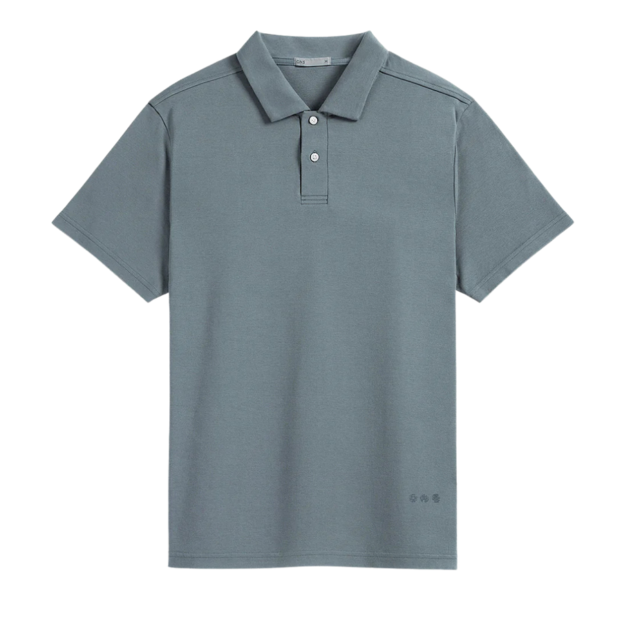 Bennett Interlock Polo - Steel Blue