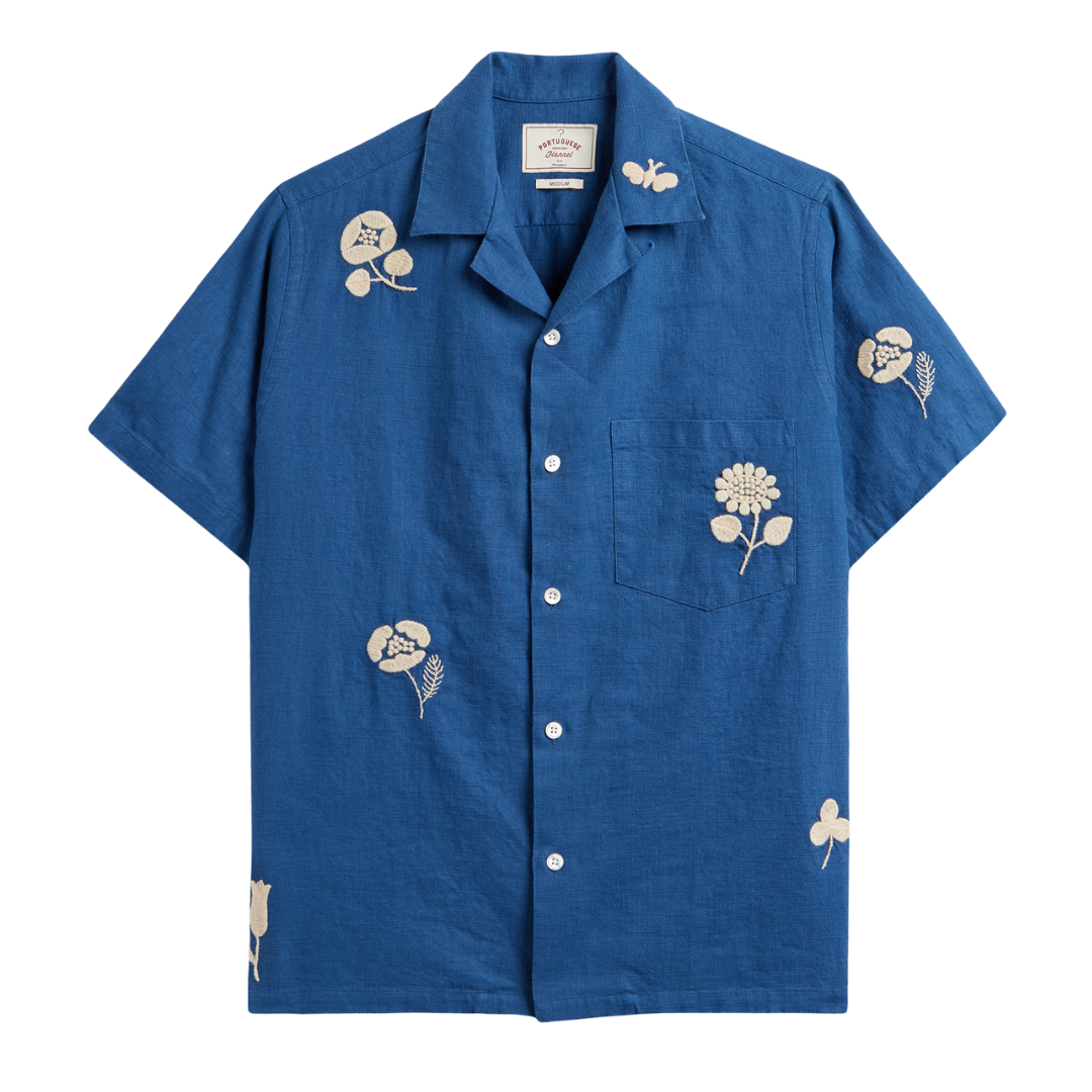 Embroidery Nature Ramie- Blue