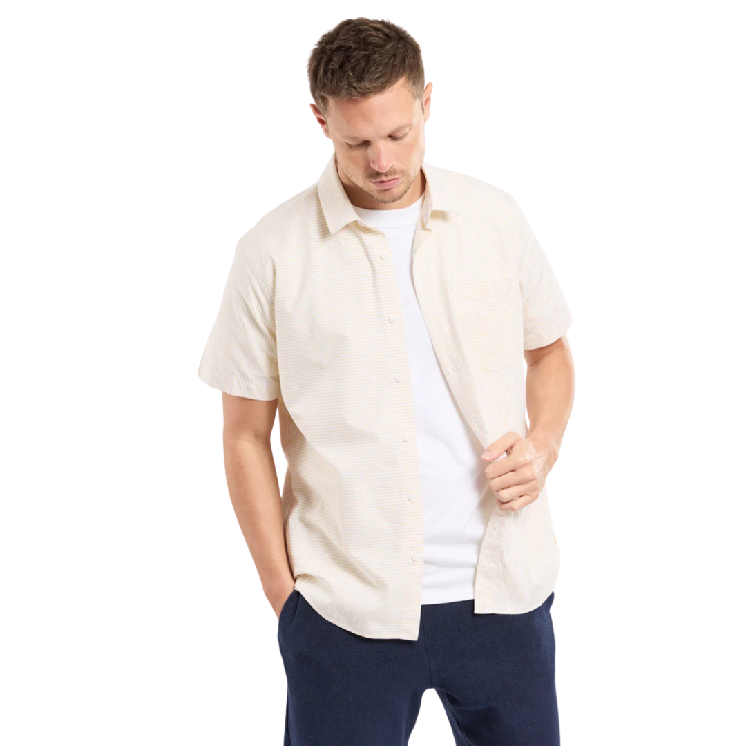 Short Sleeve Stripe Shirt - Gravel