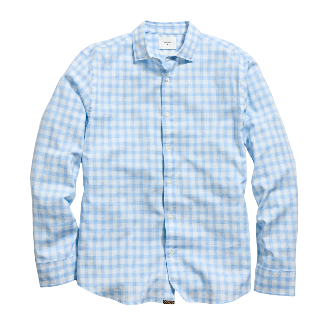 Check Hutcheson Sport Shirt - Light Blue & White