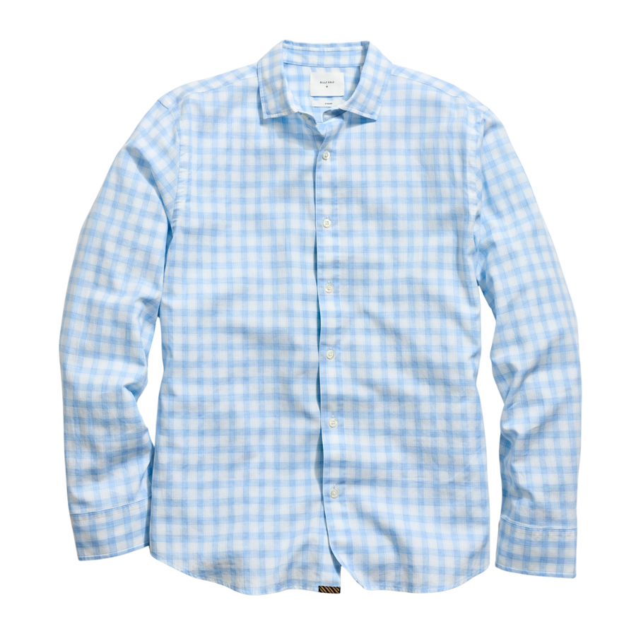 Check Hutcheson Sport Shirt - Light Blue & White