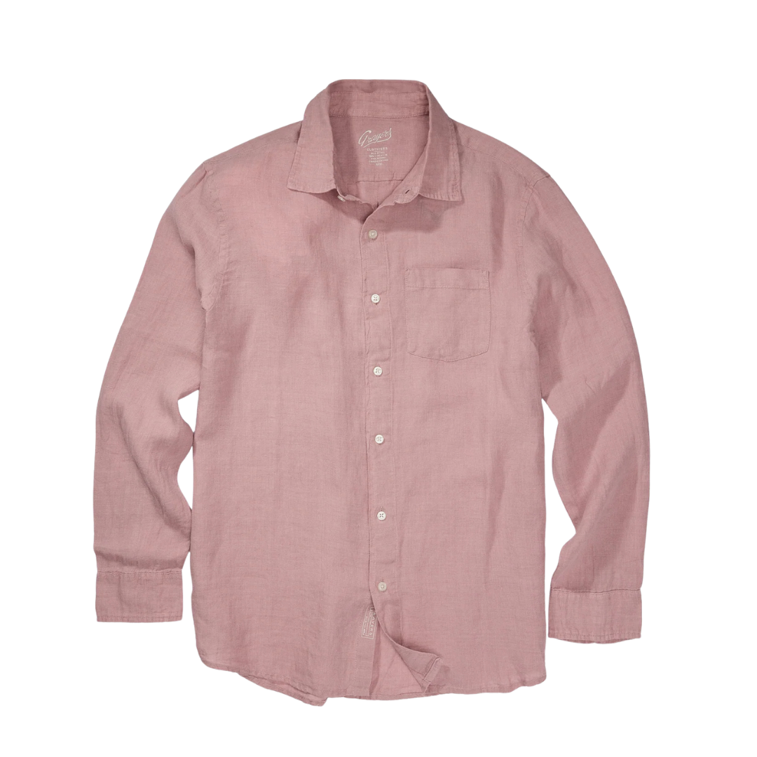 Positano Linen Shirt - Canyon Rose
