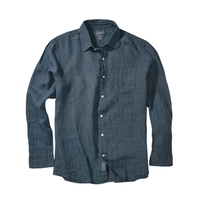 Positano Linen Shirt - Faded Navy