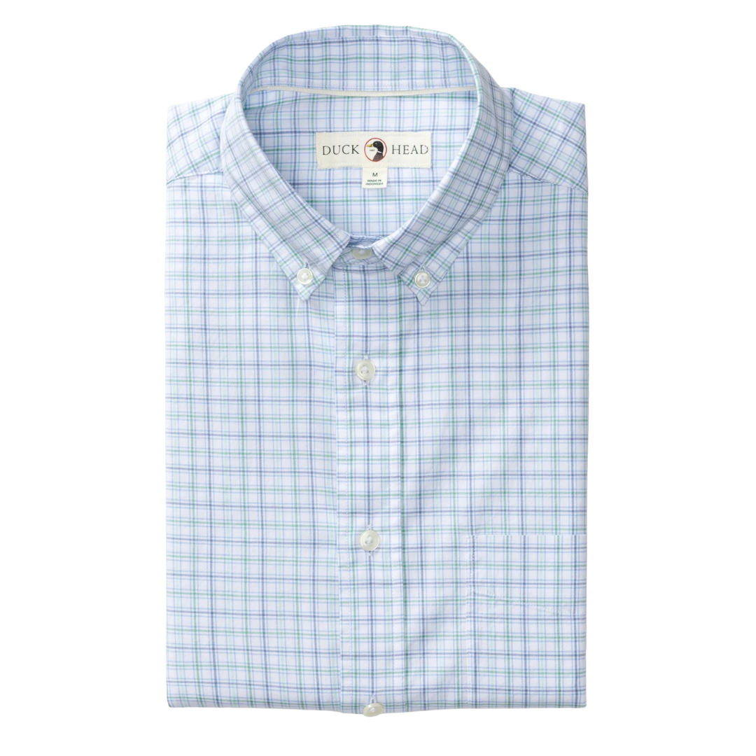 Cotton Twill Sport Shirt - Serenity Blue