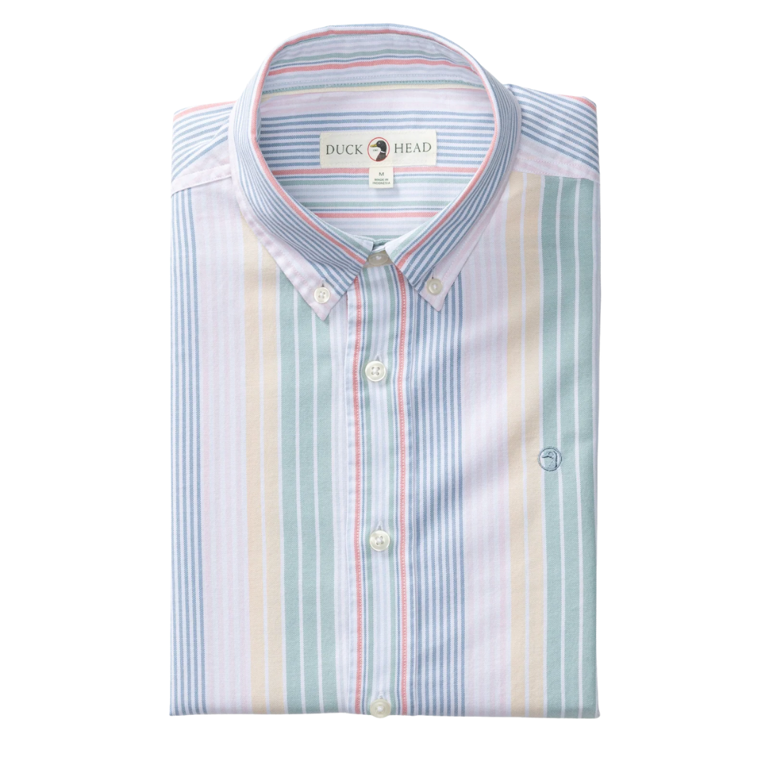 Cotton Oxford Sport Shirt - Prescott Stripe