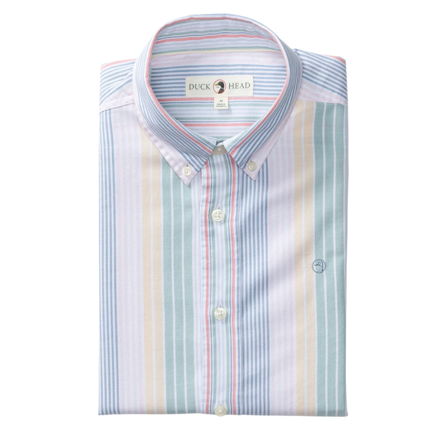 Cotton Oxford Sport Shirt - Prescott Stripe
