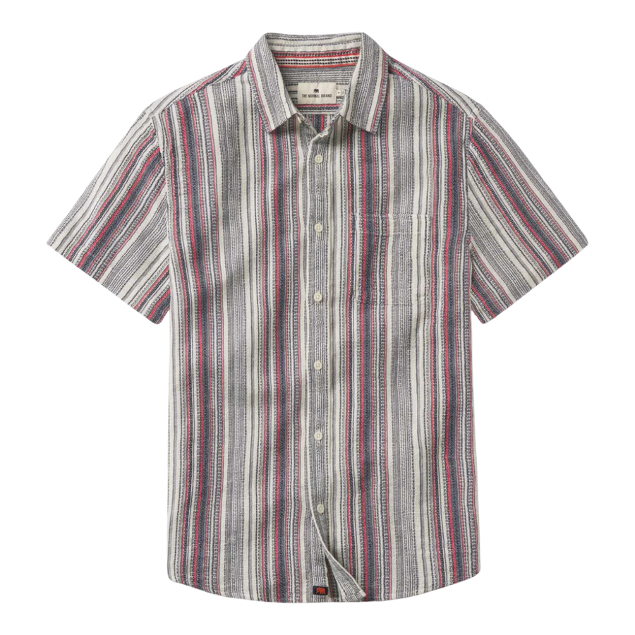 Freshwater Short Sleeve Button Down - Americana Stripe