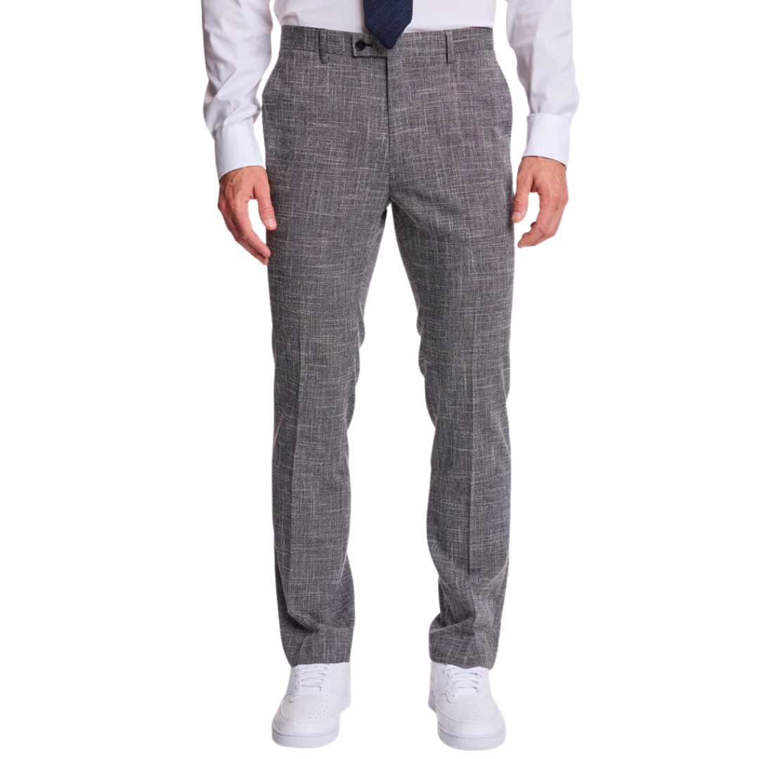 Downing Pants - Slim -  Black White Grid