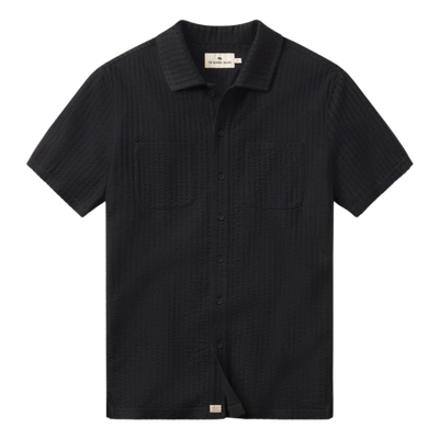 Knit Getaway Short Sleeve Button Down - Black
