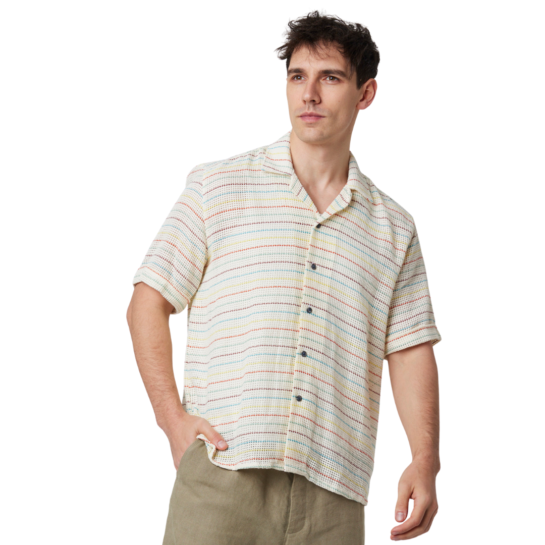 Quay Cuban Short Sleeve - Sunset Stripe