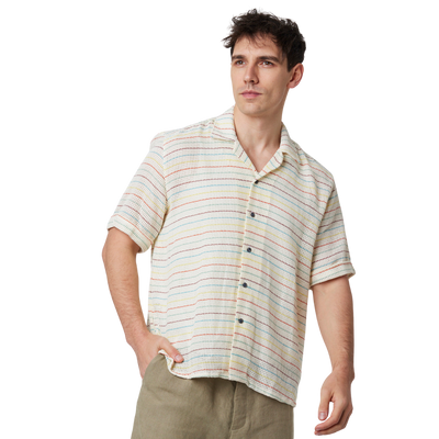 Quay Cuban Short Sleeve - Sunset Stripe