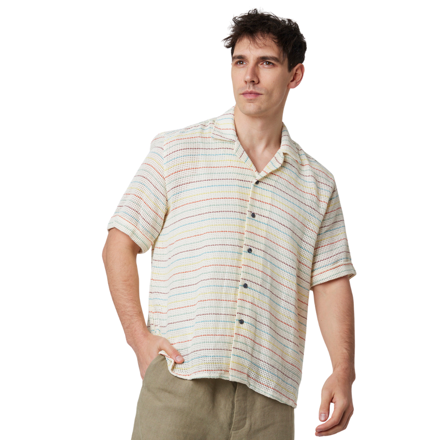 Quay Cuban Short Sleeve - Sunset Stripe