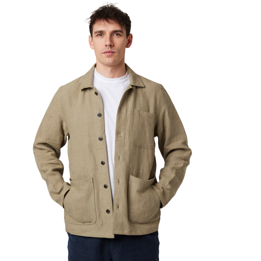 Windsor Linen Shacket - Sage