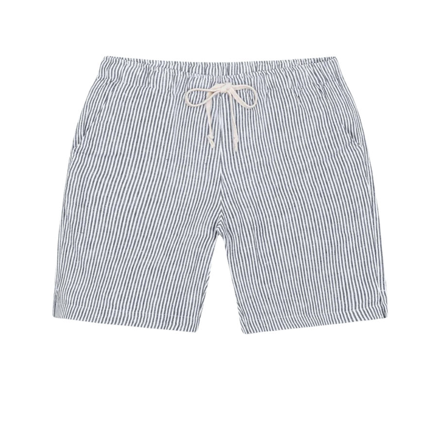 Bo Linen Drawstring Short - Lines