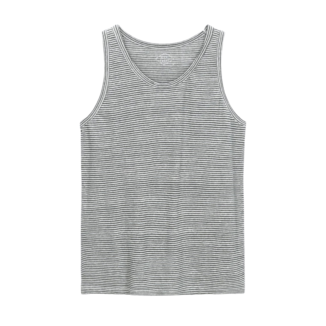 Knit Linen Tank Tee - Lines