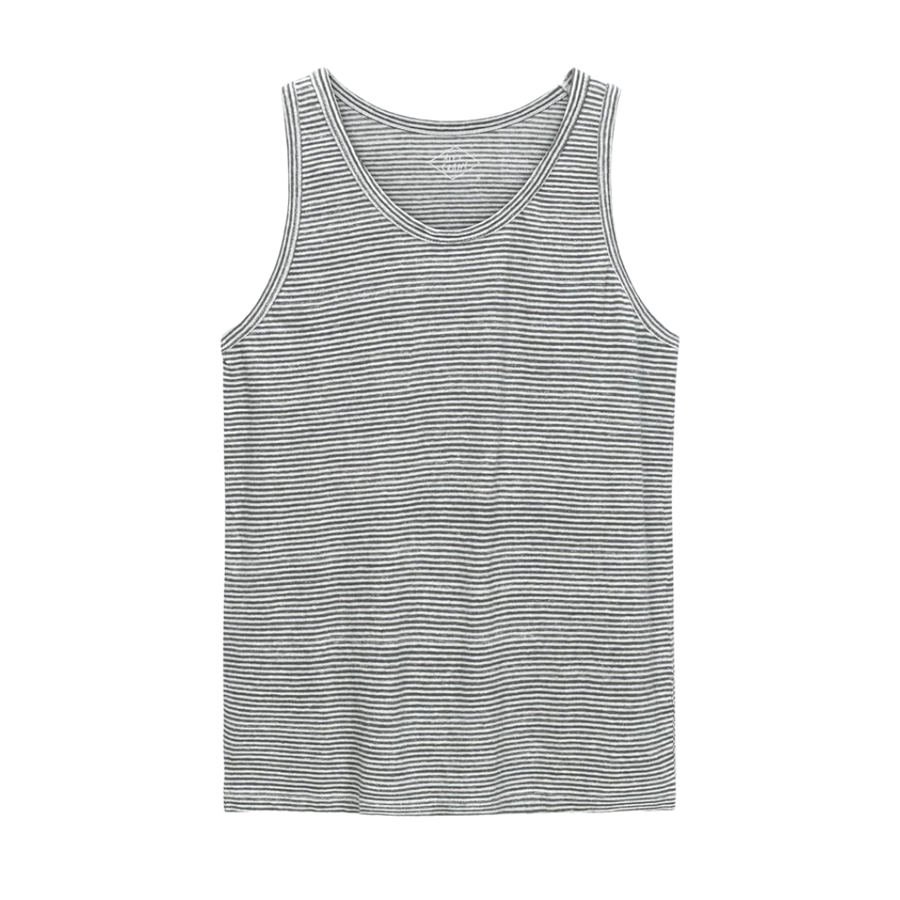 Knit Linen Tank Tee - Lines