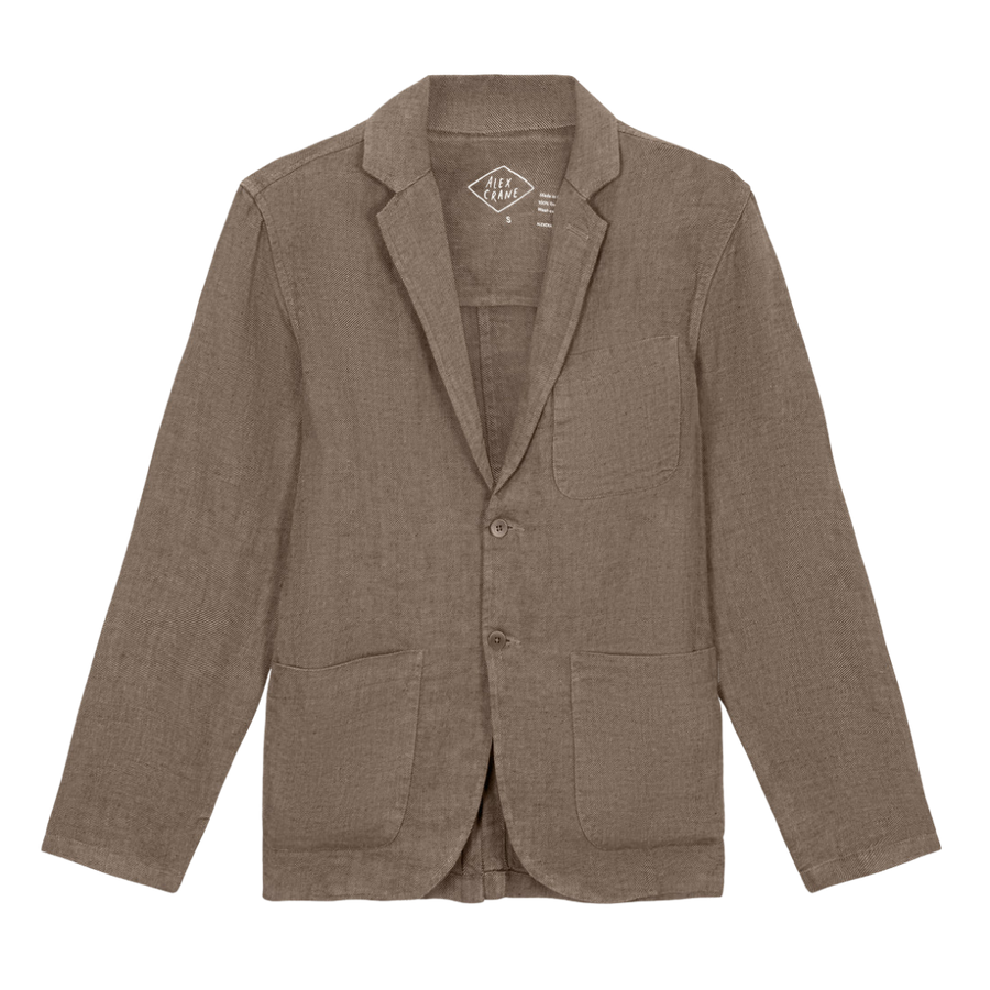 Alta Unstructured Linen Blazer - Chai Twill