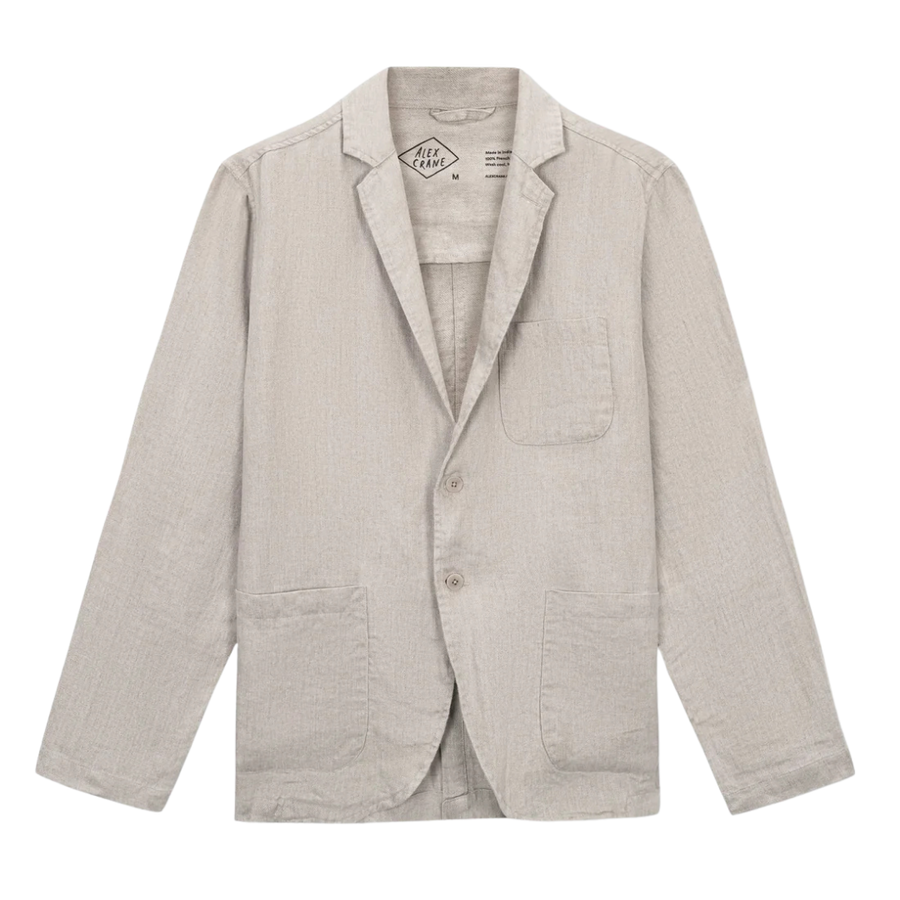 Alta Unstructured Linen Blazer - Natural Twill